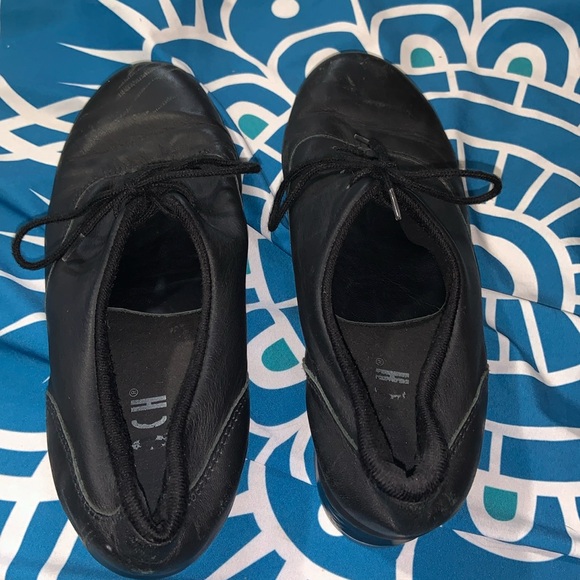 BLOCH TAP OXFORDS BLACK LEATHER size 6. Lace up soft - Picture 1 of 8